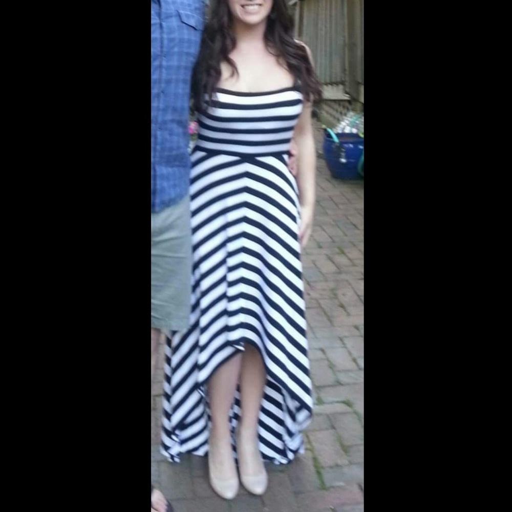 Calvin Klein hi-low geometric summer party dress